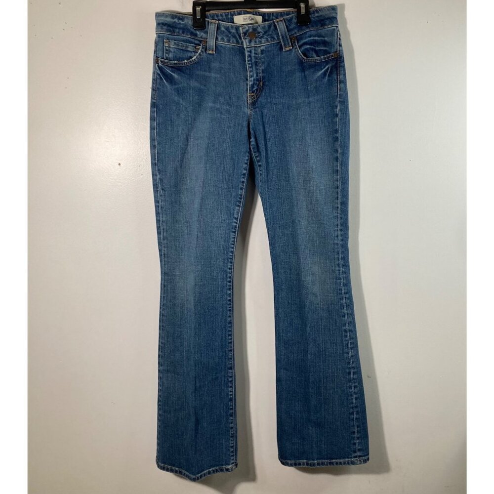 Womens Gap Curvy Flare Stretch Blue Jeans 10R Cotton Elastane